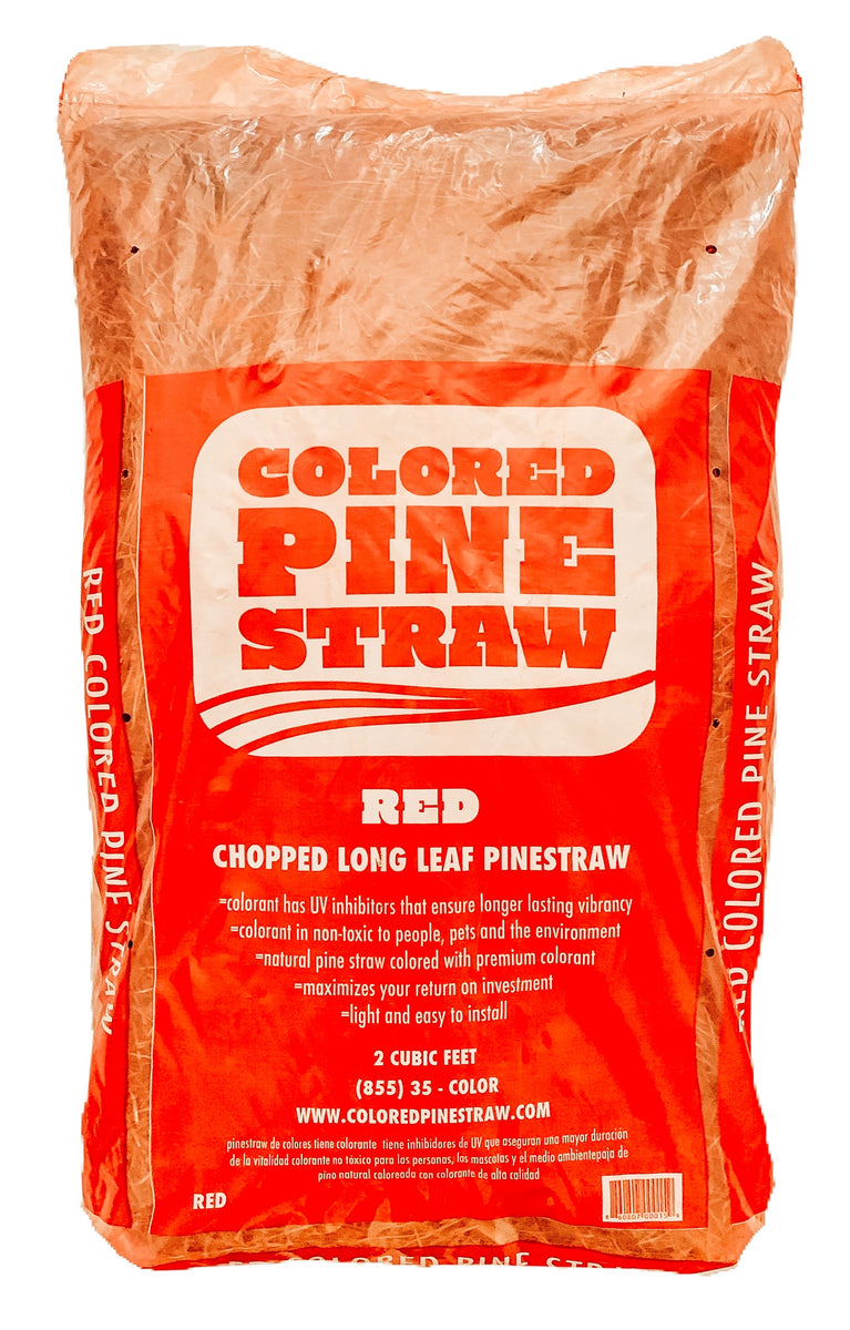 Longleaf Pine Straw - Mulch - Colored Red - 90 Bags per Pallet -- FREE ...