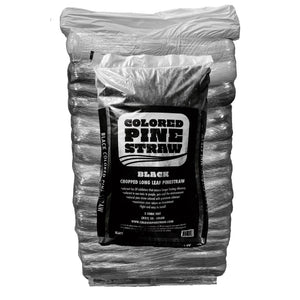 Pallet of 90 2 cu. ft. Bags of Black Colored Pine Straw